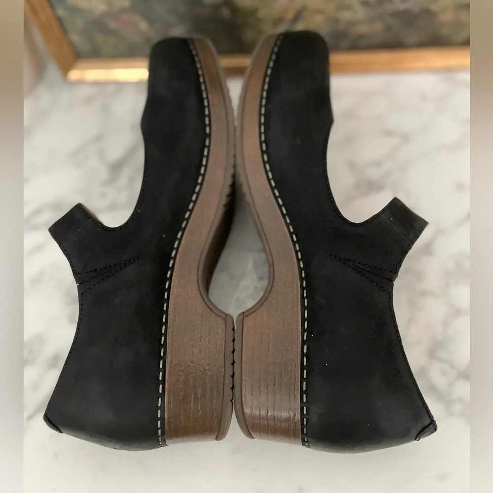 Dansko Beatrice Mary Jane Black Burnished Leather Size 40 - Picture 8 of 11